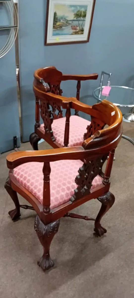 Decorative Mahogany Conversation Seat - Image 1