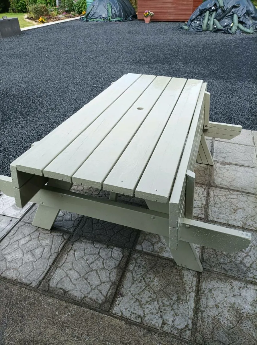 Garden picnic table bench 6 foot - Image 4