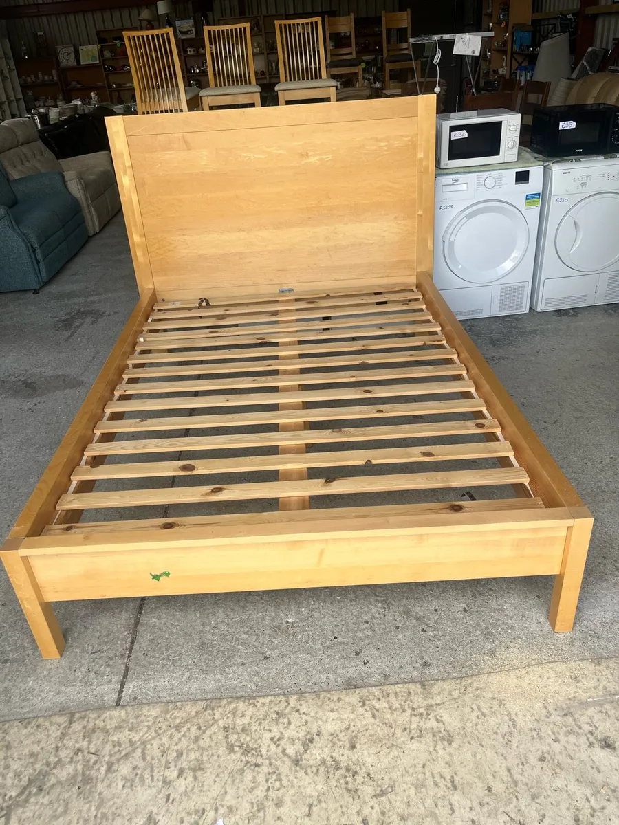 Beech Double bed frame - Image 1