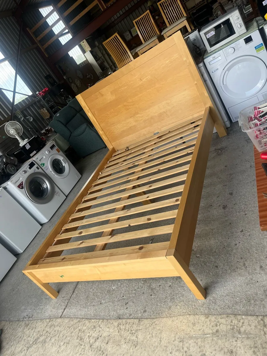Beech Double bed frame - Image 2