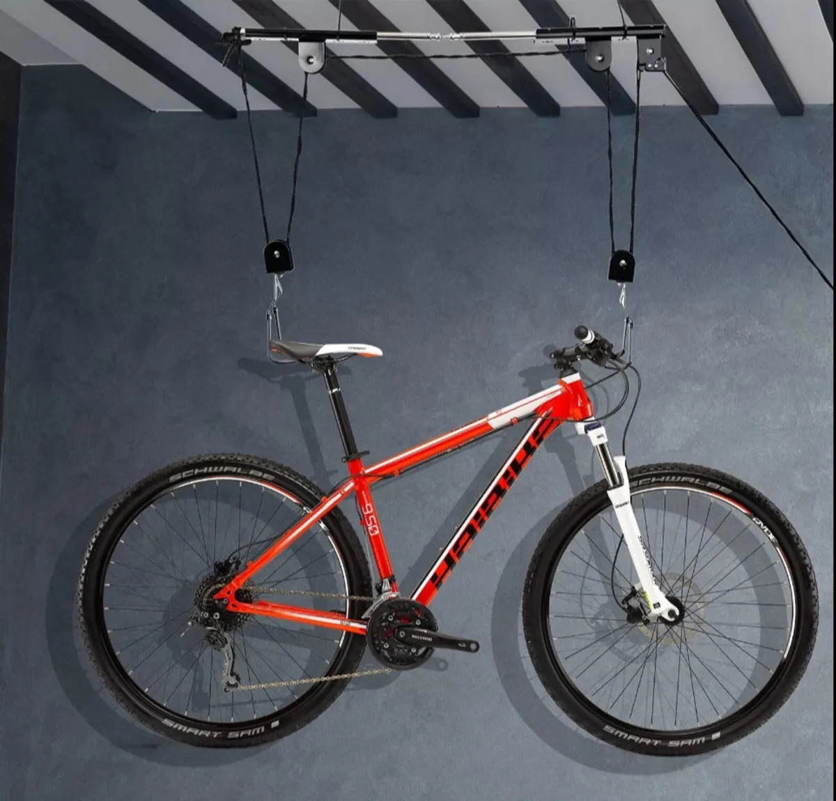 Bicycle Bike Ceiling Hanger Pulley Hoist Storage - Image 2