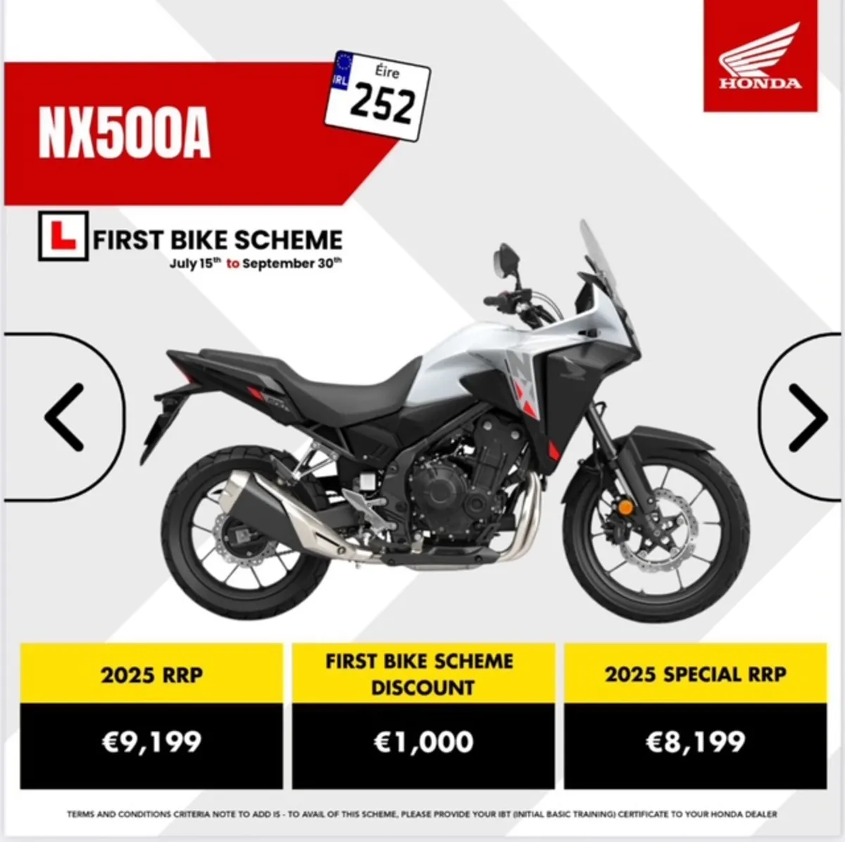 FIRST BIKER SCHEME HONDA "FINANCE AVAILABLE" - Image 2