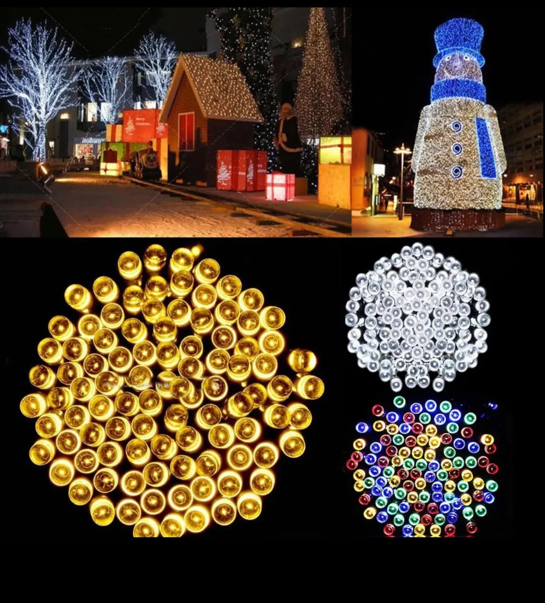 200 x LED Solar Power Garden String Lights 22metre - Image 1