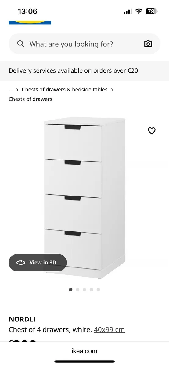 Ikea Nordli chest of drawers