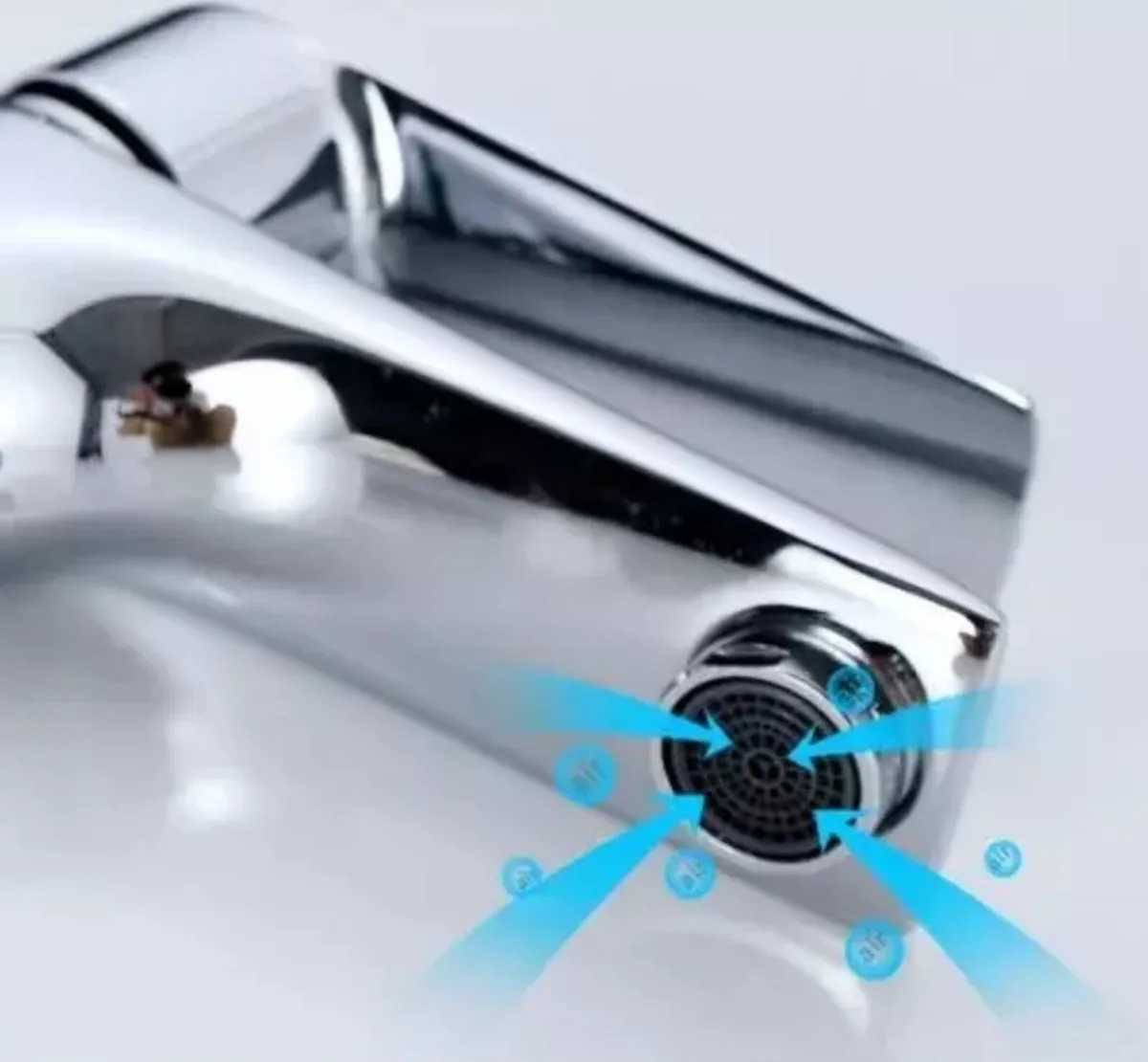 Bathroom Tap Single Basin Sink Mono Mixer 2 Hoses - Image 4