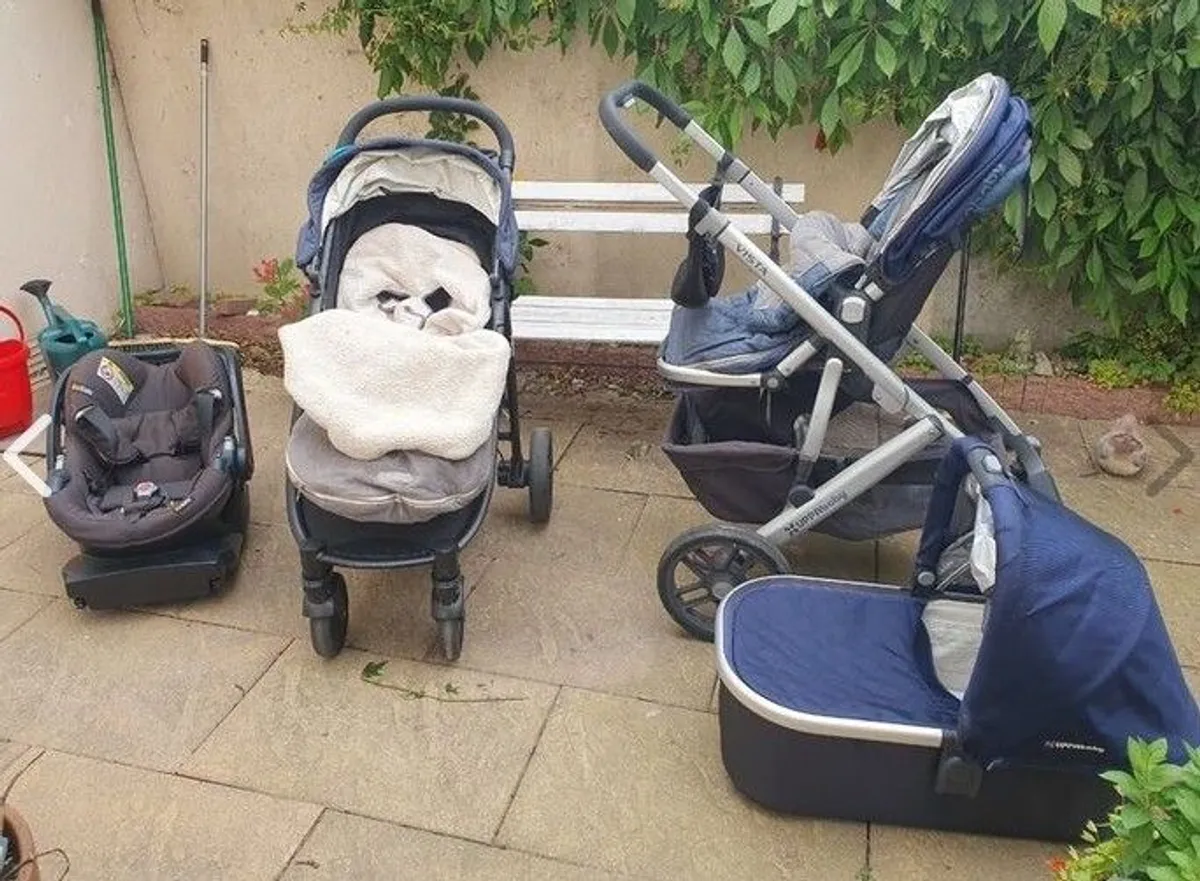Complete Uppa Baby Vista Travel System Buggy + Joie Stroller - Image 3