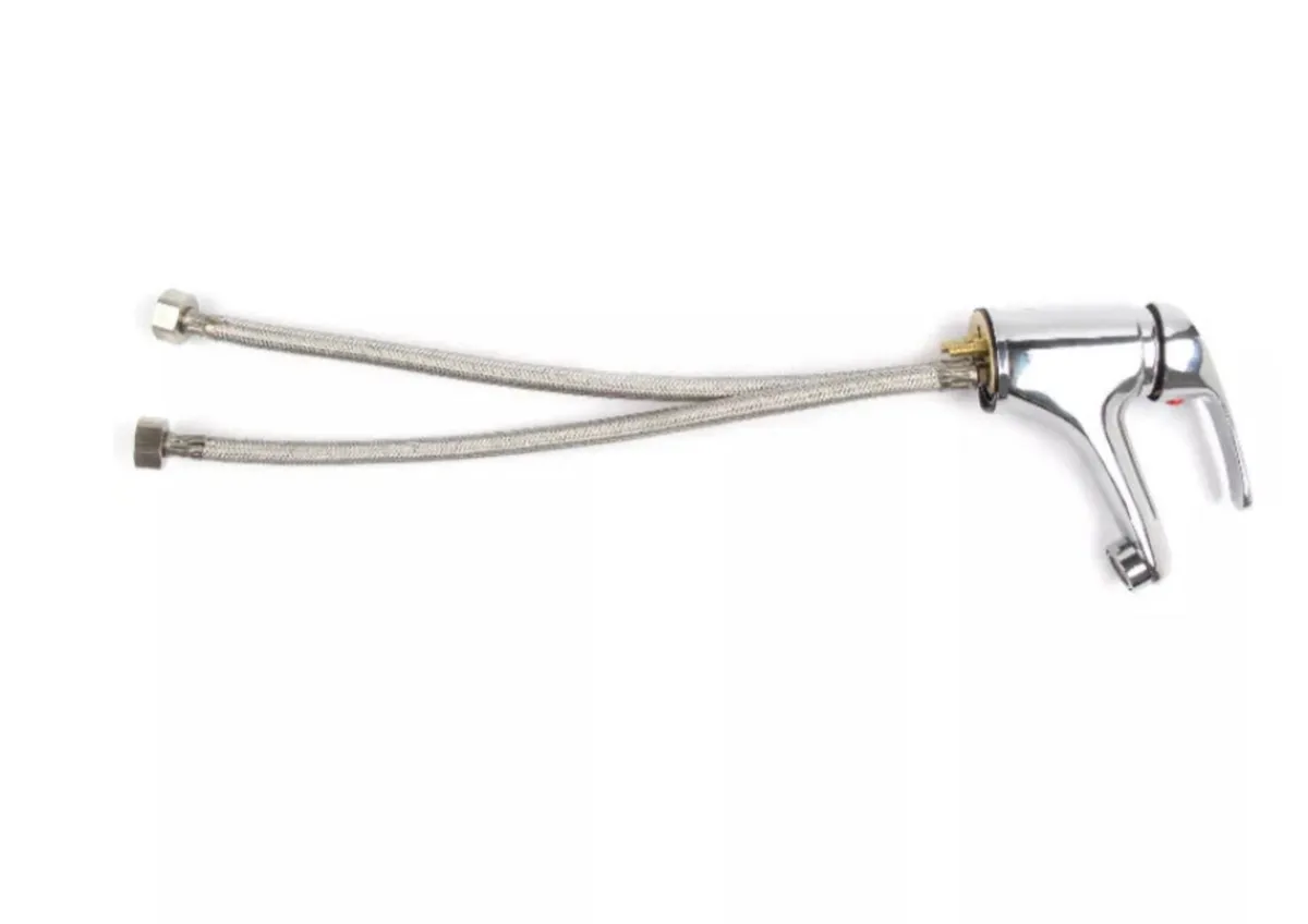 Single Basin Sink Mono Mixer Bathroom Tap & 2Hoses - Image 3
