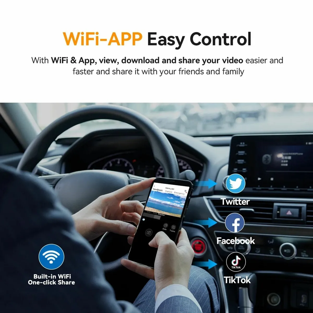 Dash Cam Mini Pro 1296P HD WiFi Car Recorder - Image 4