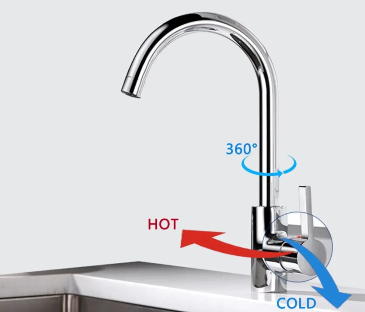 Kitchen Sink Mixer Mono Tap Faucet - Image 2