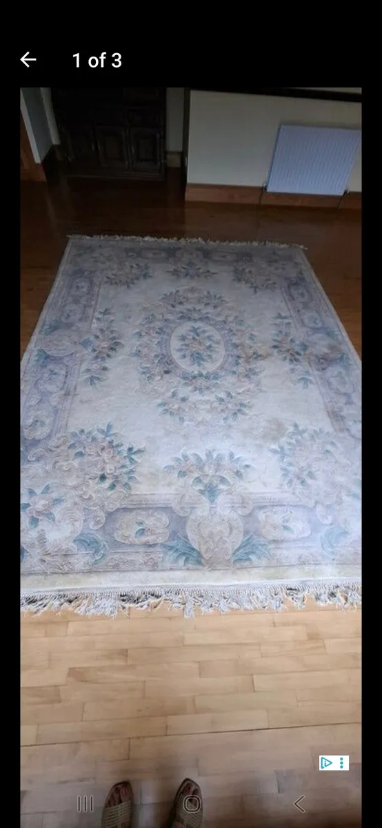 PURE WOOL RUG-- 160 X107" - Image 2
