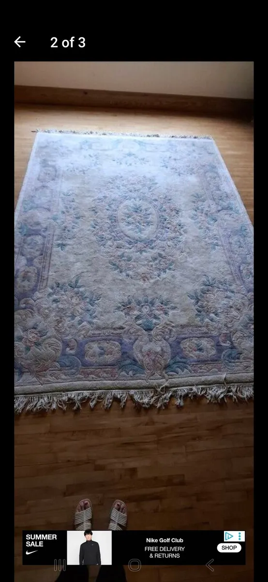 PURE WOOL RUG-- 160 X107" - Image 4