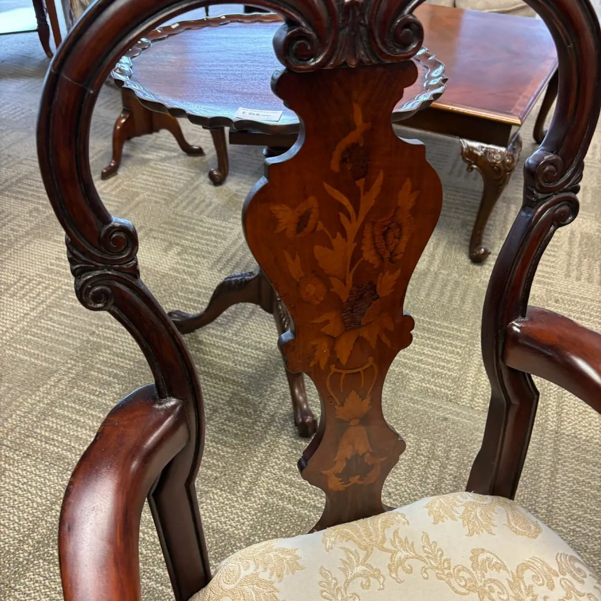 Beautiful mahogany regency d-end dining table & 10 - Image 2