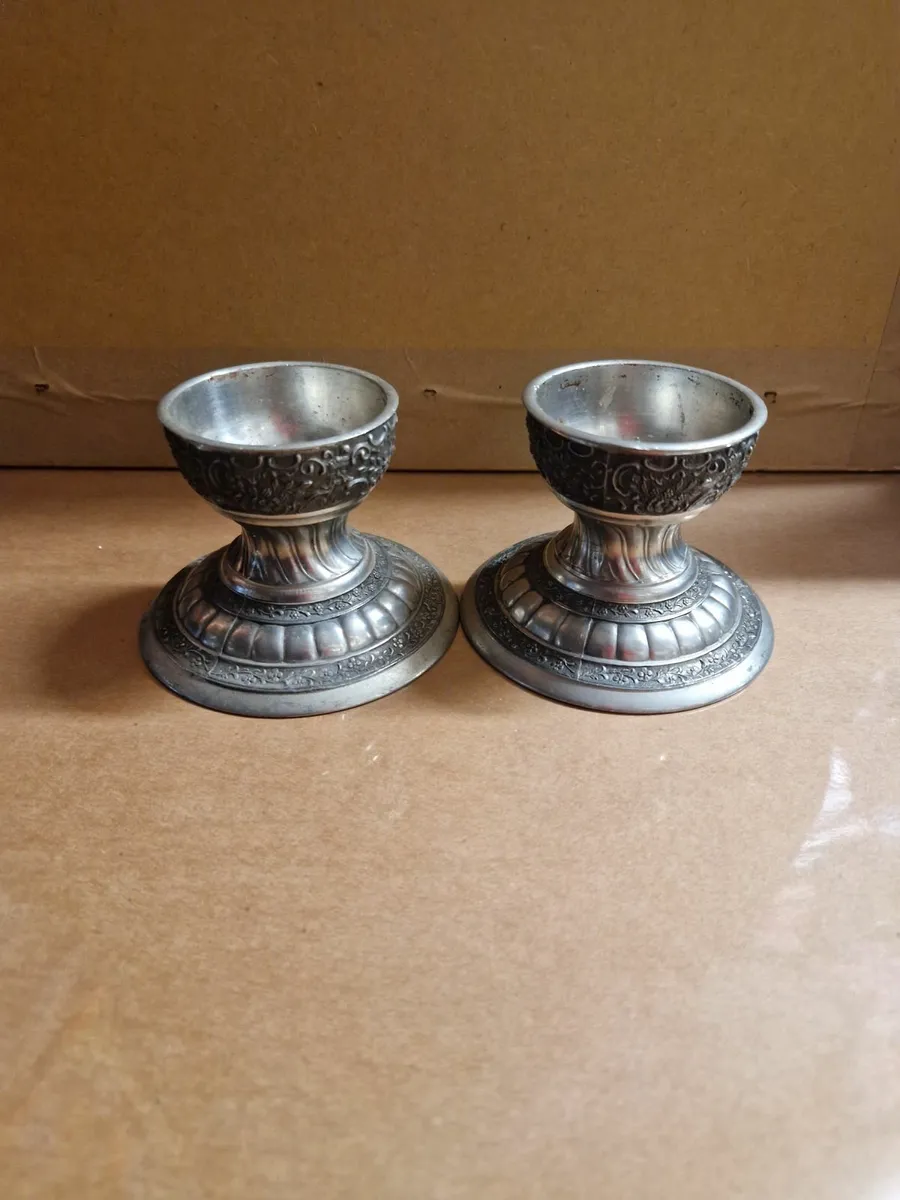 Mullingar Pewter Candle Holders - Image 1