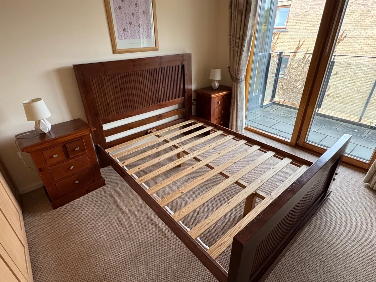 Bed Frame and Bedside Lockers - Image 1