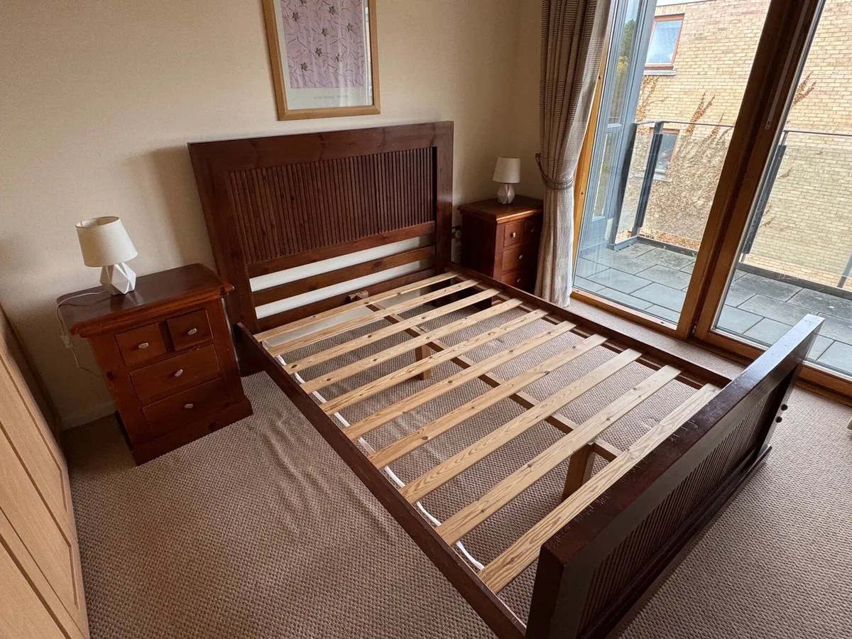 Bed Frame and Bedside Lockers - Image 2