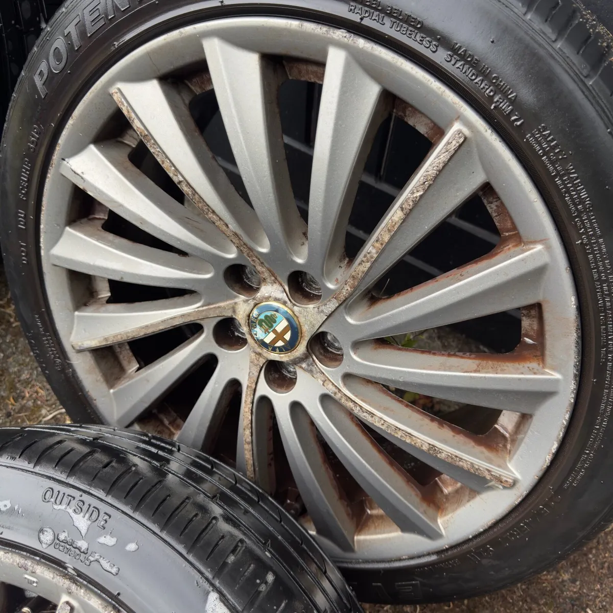 Alfa Romeo 147 Alloy Wheels + Tyres 17" 215/45R17 - Image 3