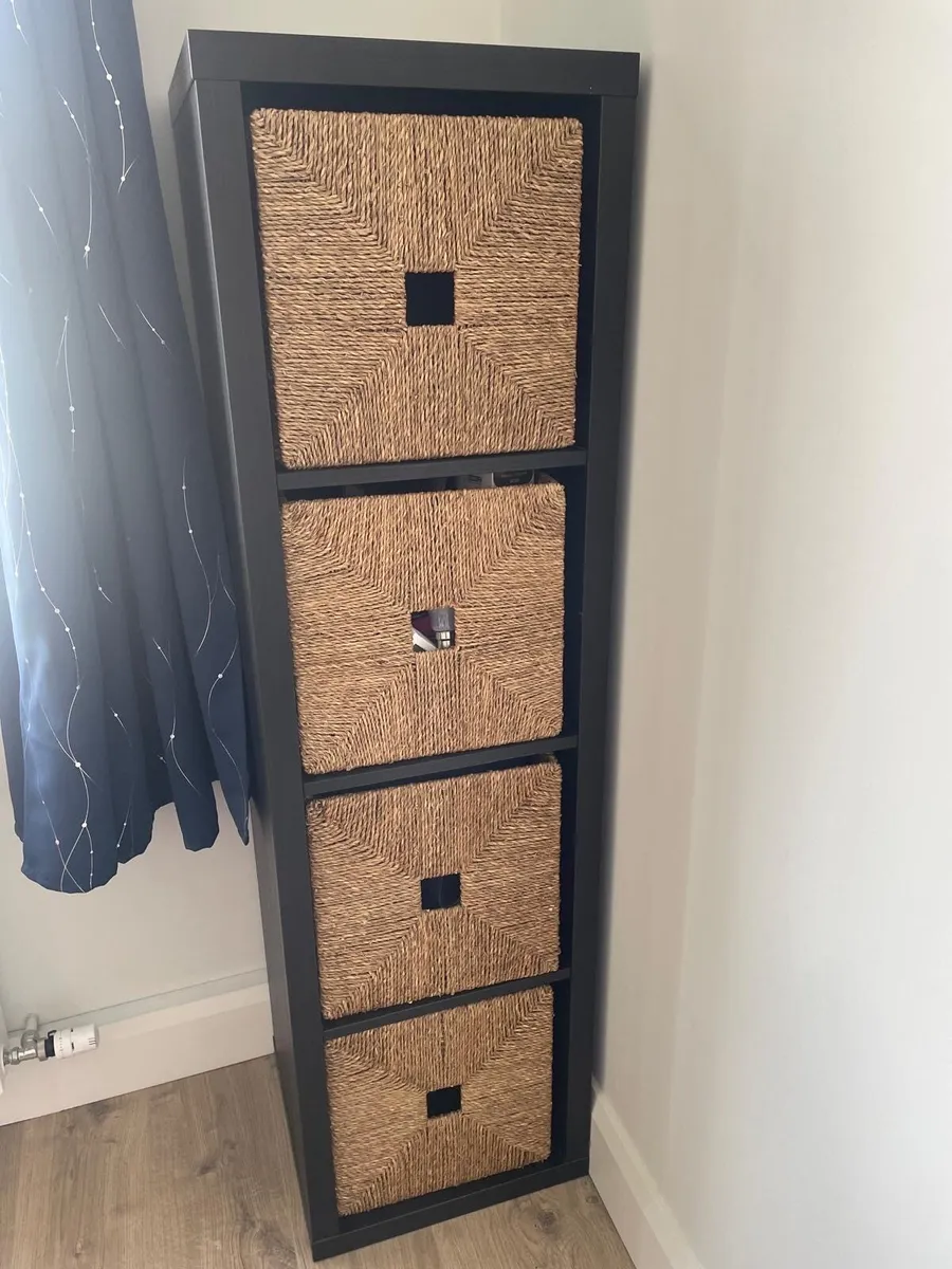 IKEA Kallax Shelving Unit with 4 Baskets - Image 1