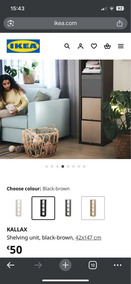 IKEA Kallax Shelving Unit with 4 Baskets - Image 2
