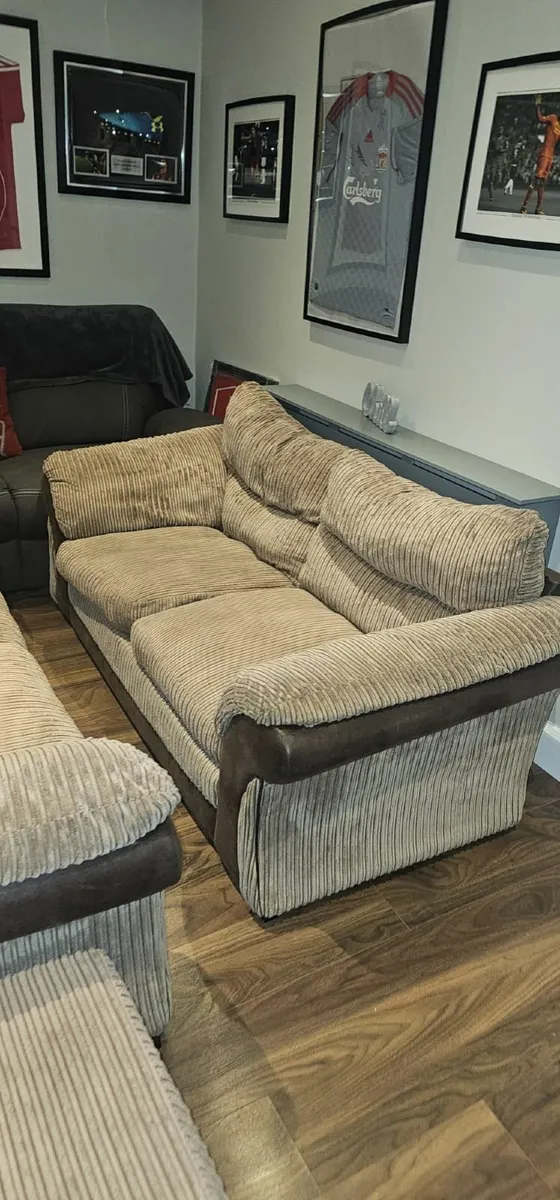 4 & 3 Seater Sofas + Storage Footstool - Image 1