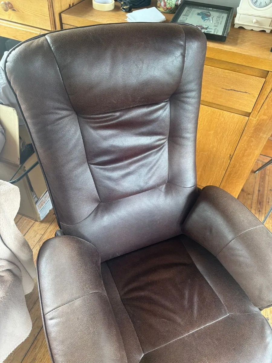 Leather Swivel Armchair - Image 2