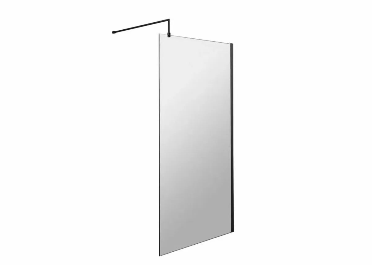BATHSHACK - Designer Black Wetroom Screen 900mm