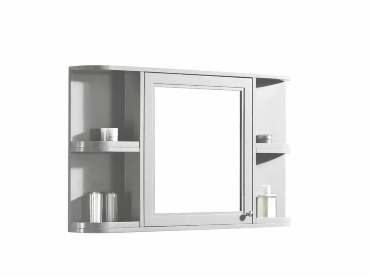 Bathshack - Designer Mirror Cabinet - White - Image 1