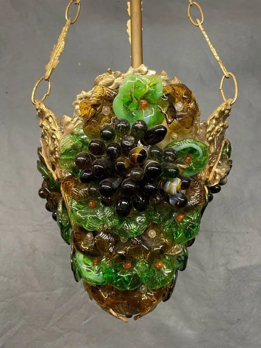 Unique Mid-Century Italian Chandelier - Grape Design - Image 1