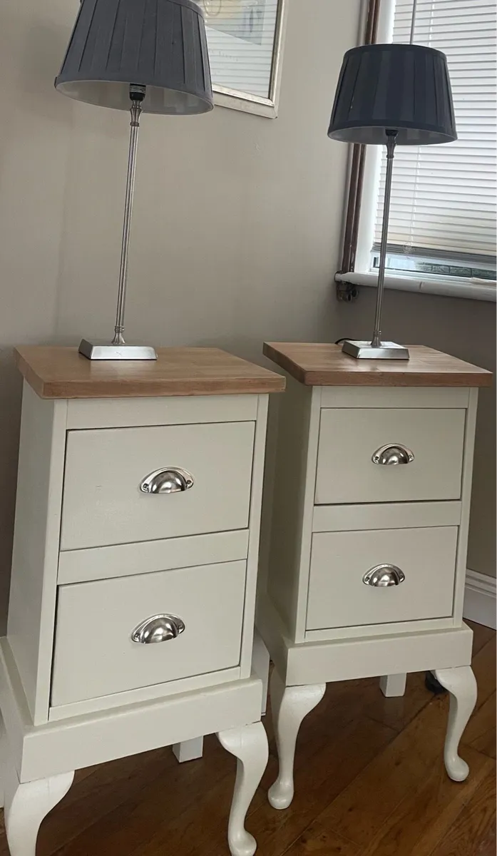 Pair of country chic  bedside lockers - Image 1
