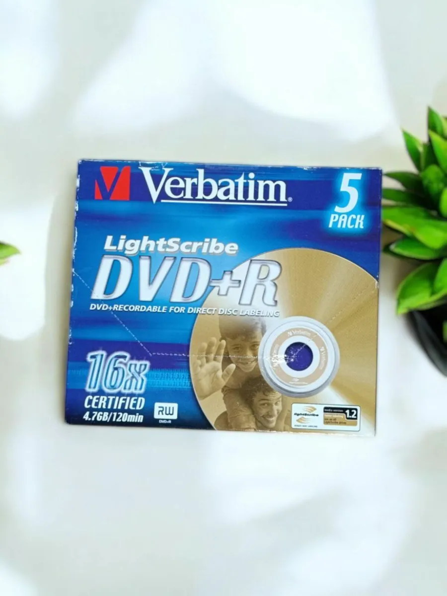 Verbatim 5-Pack Lightscribe DVD+R 16x Certified RW - Image 1