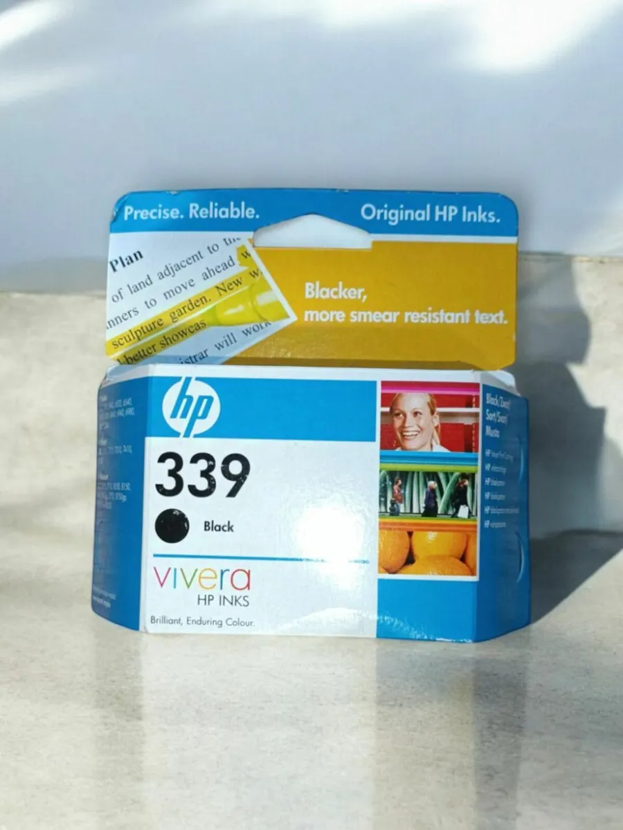 HP 339 Black Original Ink Cartridge with Vivera In - Image 1