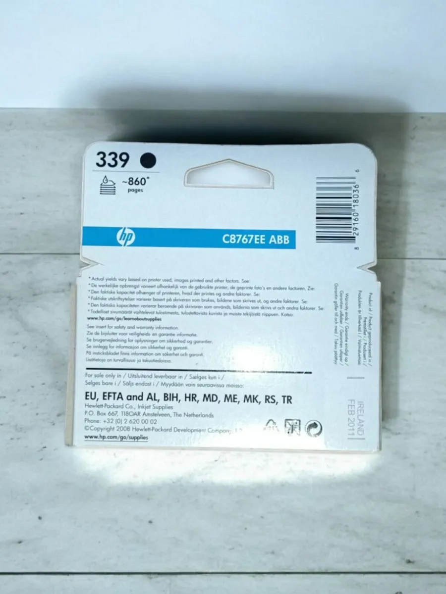 HP 339 Black Original Ink Cartridge with Vivera In - Image 2