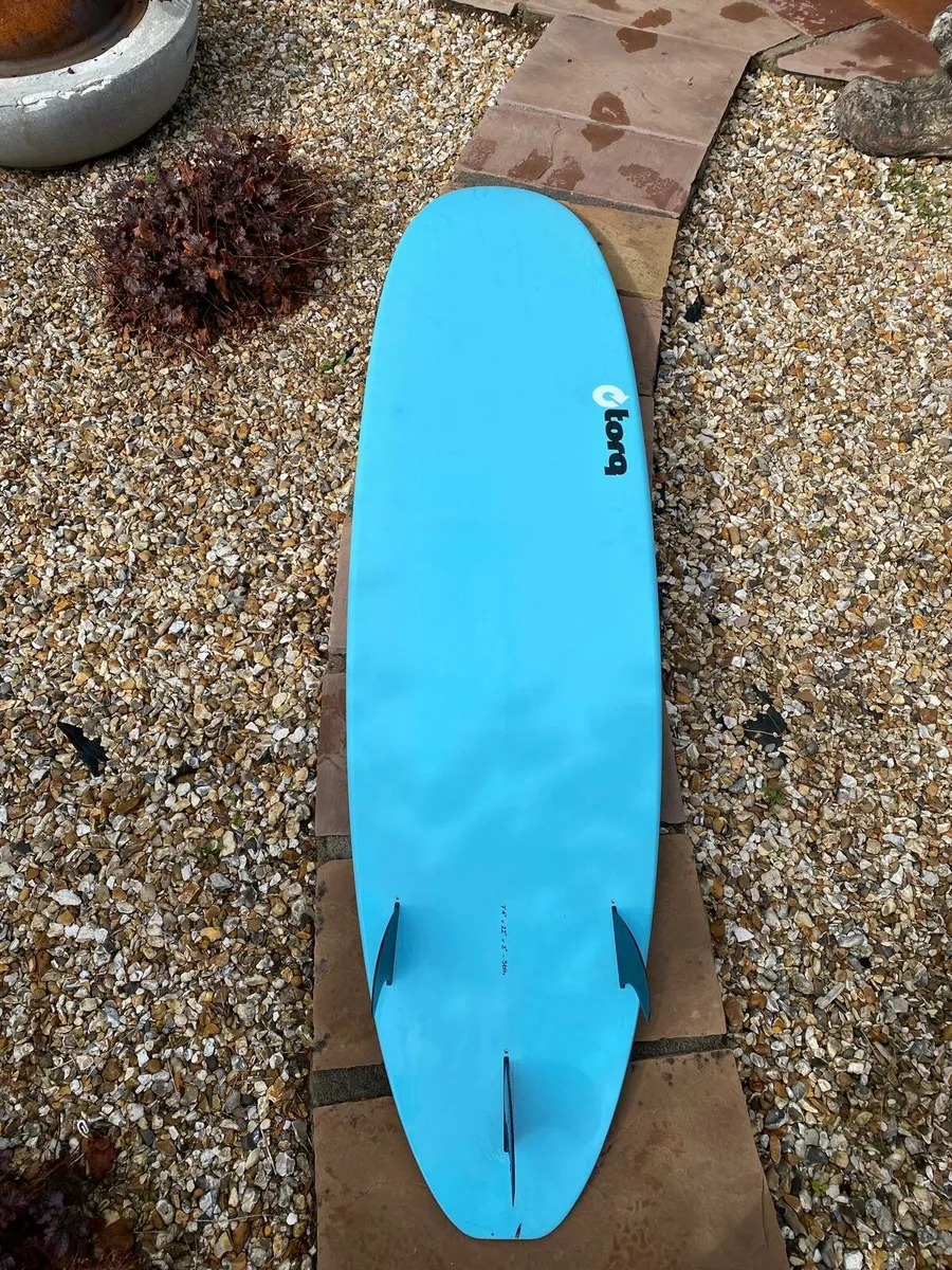 TORQ SURFBOARD EPOXY 7"4 BLUE PINLINE - Image 4