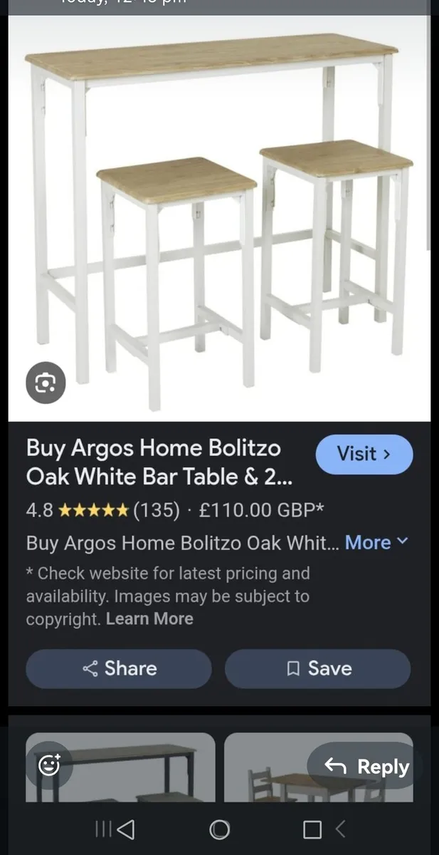 Bar table & stools
