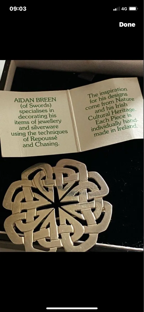 Vintage Aidan Breen Silver Brooch - Image 4