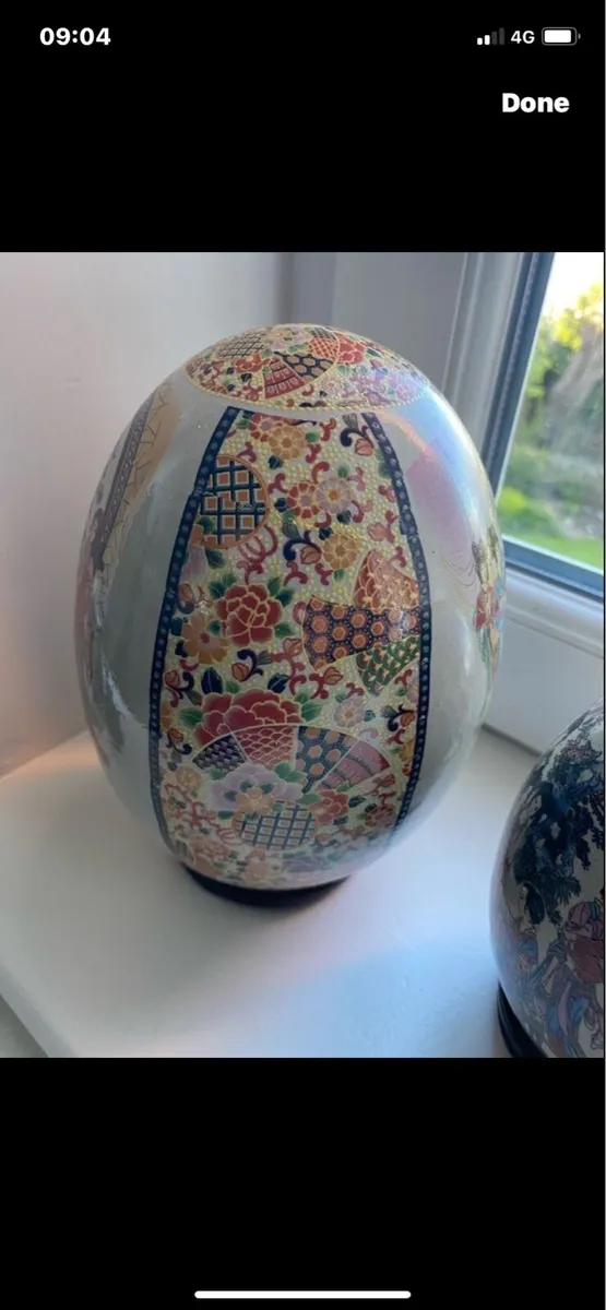Vintage Chinese Porcelain Egg Set - Image 4