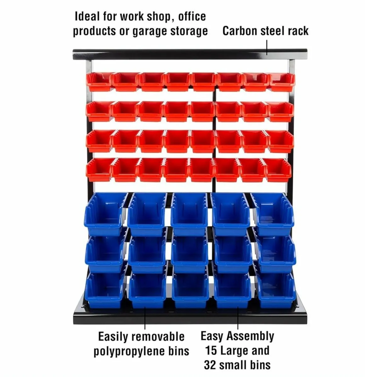 47pcs Storage Bins Parts Bins For Workshops Garage - Image 2