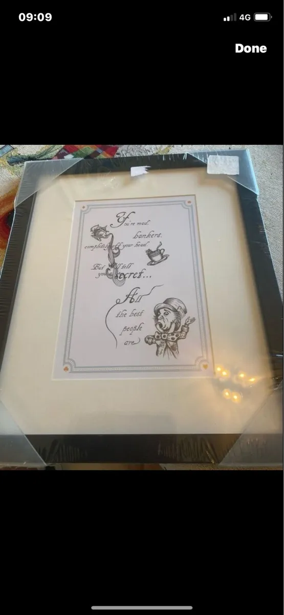 Framed Alice in Wonderland Print - Image 3