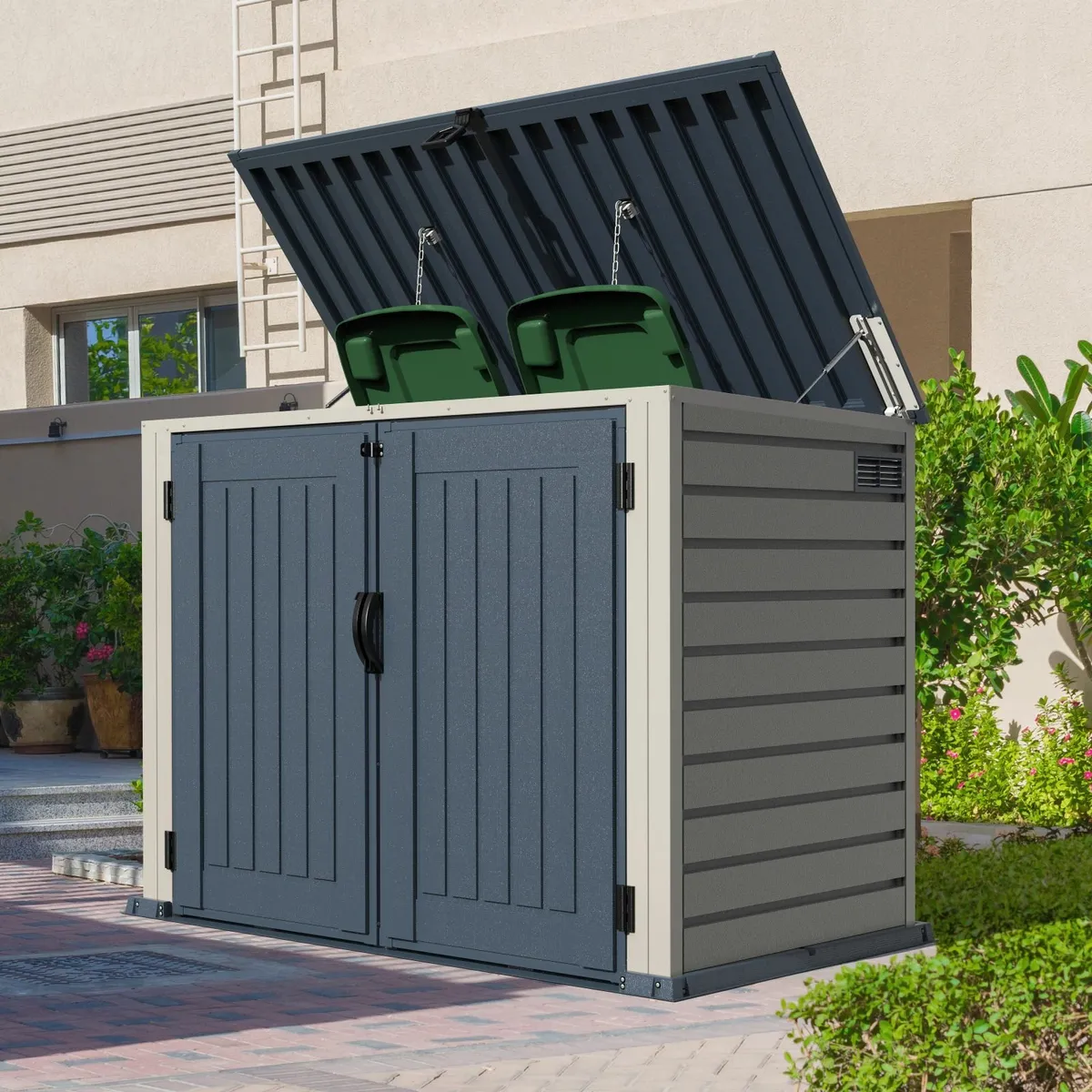 Sidemate 4x8 Vinyl Garden Pent Sheds. - Image 2