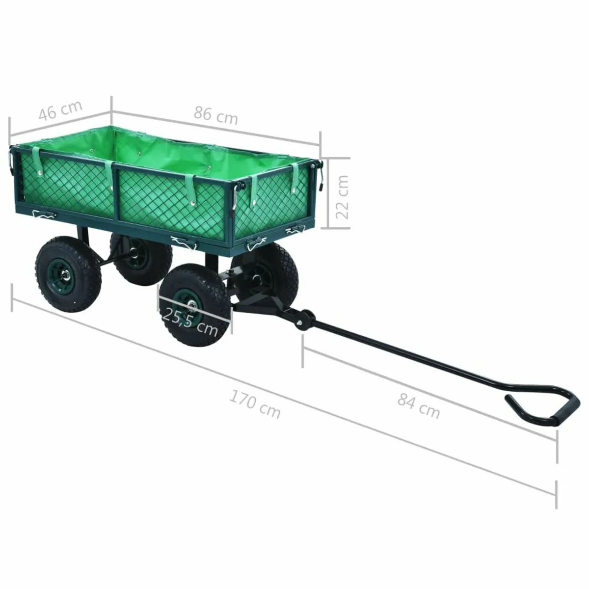 Garden Hand Trolley Green 250 kg - Image 3
