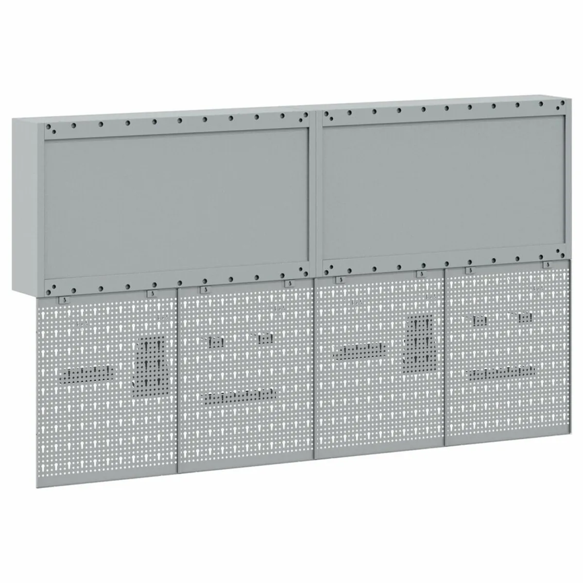 6 Piece Tool Cabinet and Pegboard Set Wall Mounted - Image 2