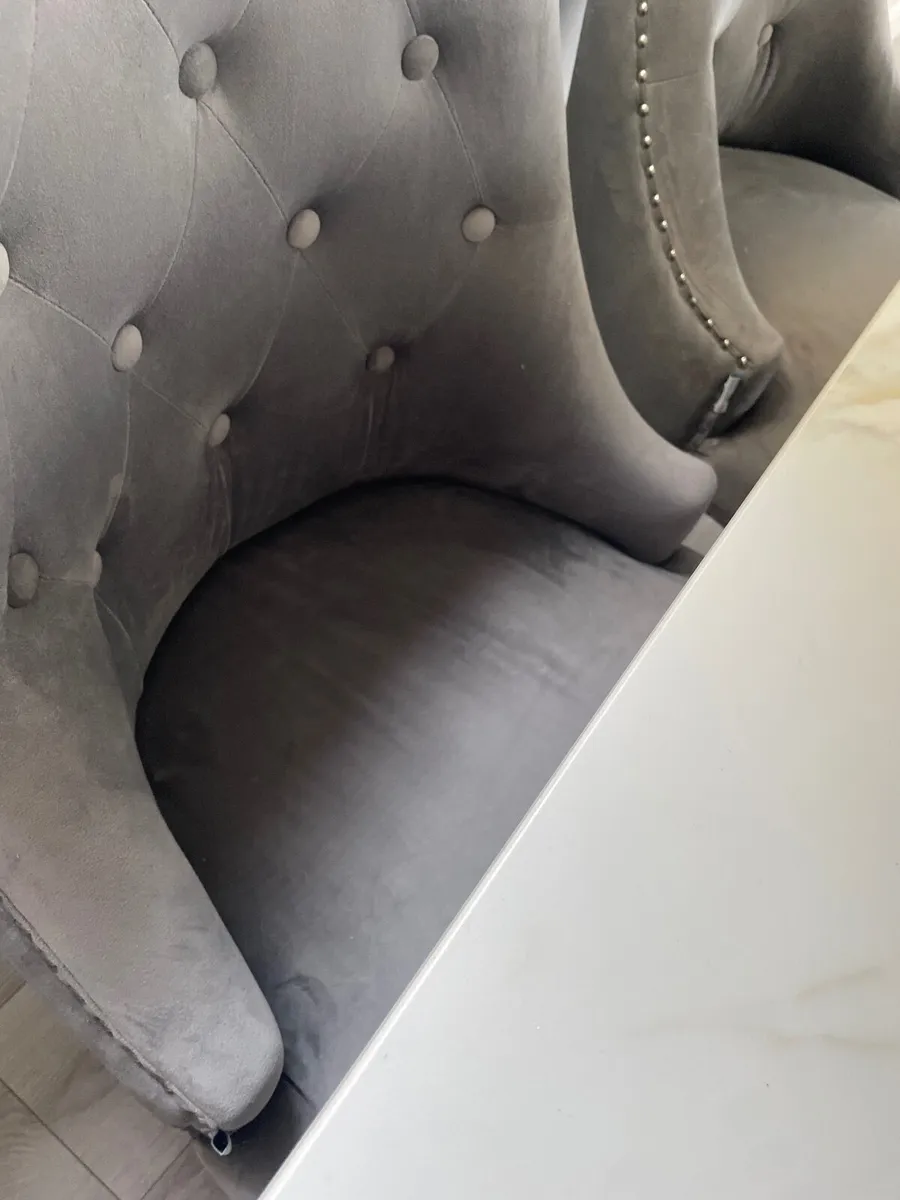 6 Grey Dining chairs - Image 4