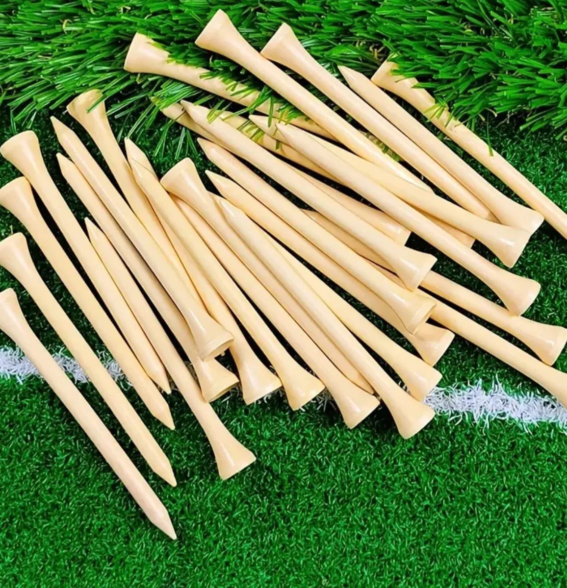 100pcs premium long wooden tees 82mm