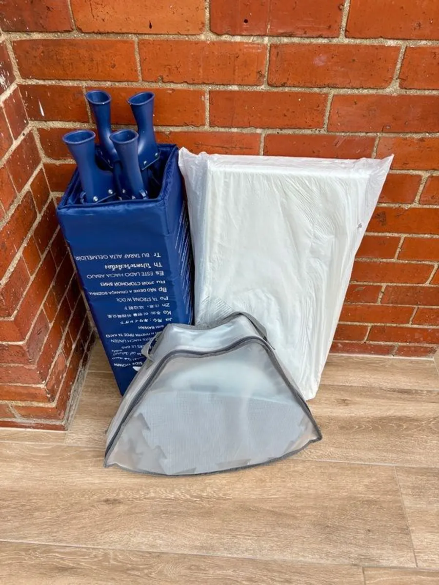 Nearly New Travel Cot + Brand New Mattress + Soft Floor Tiles - Image 1