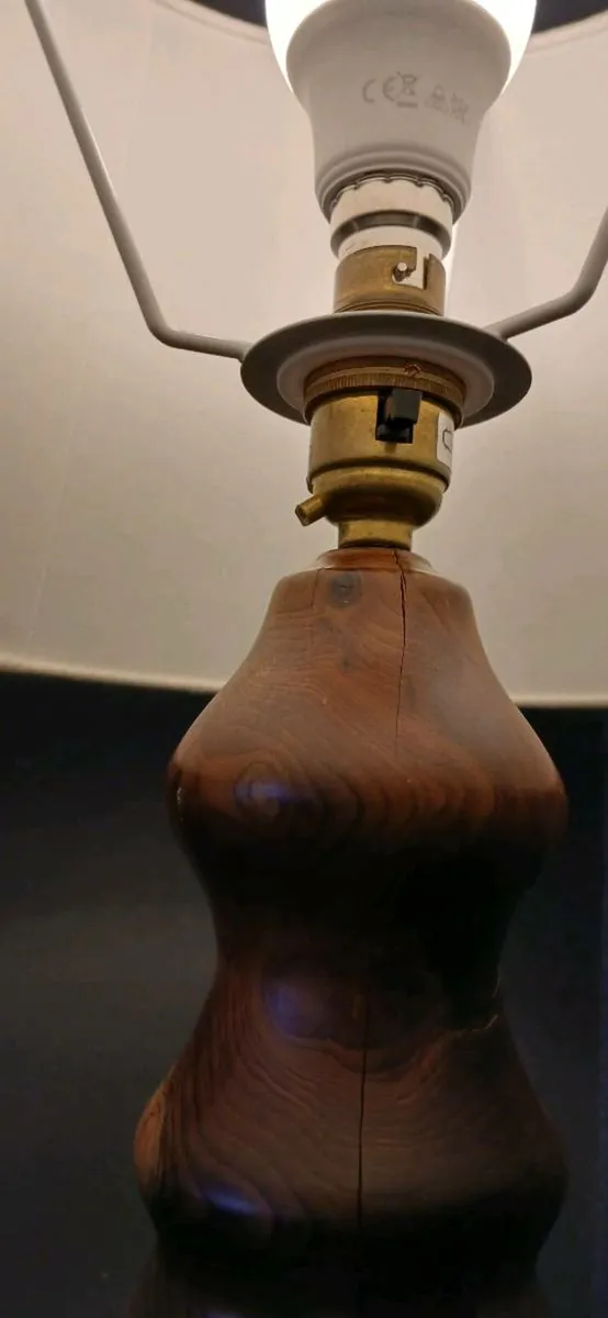 Vintage Wooden Table Lamp - Image 4