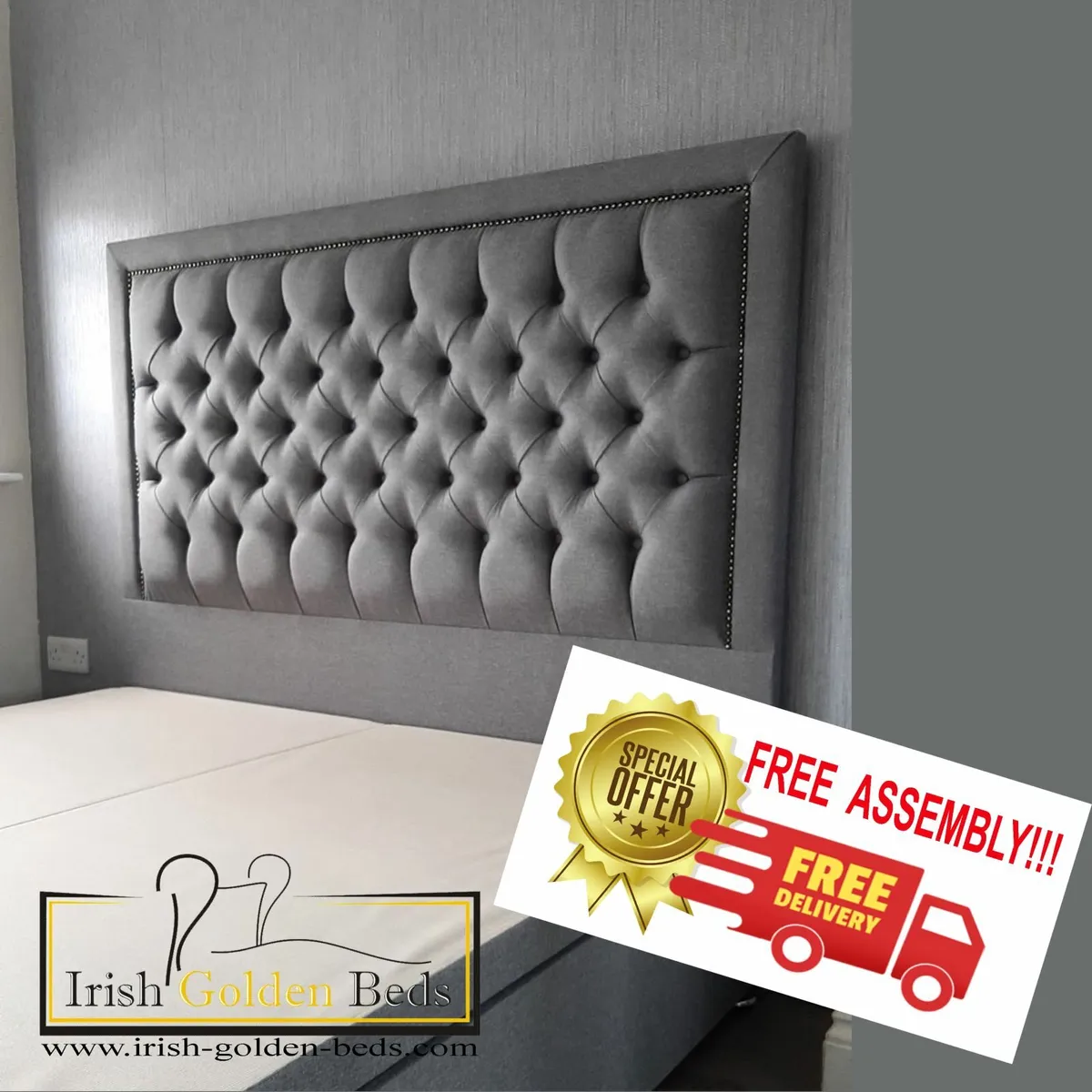 bed frame and headboard, free deliver - Image 1
