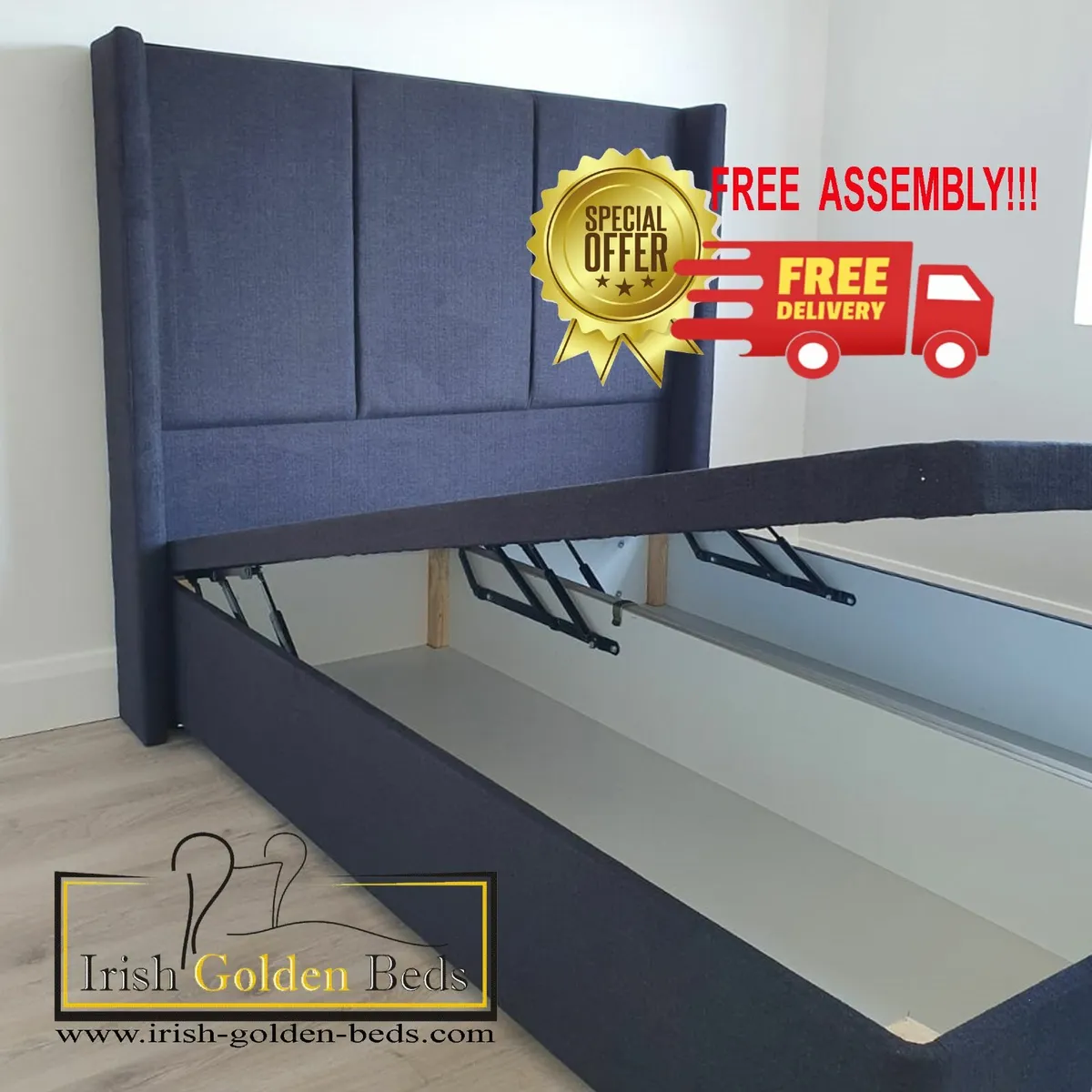 bed frame and headboard, free deliver - Image 2