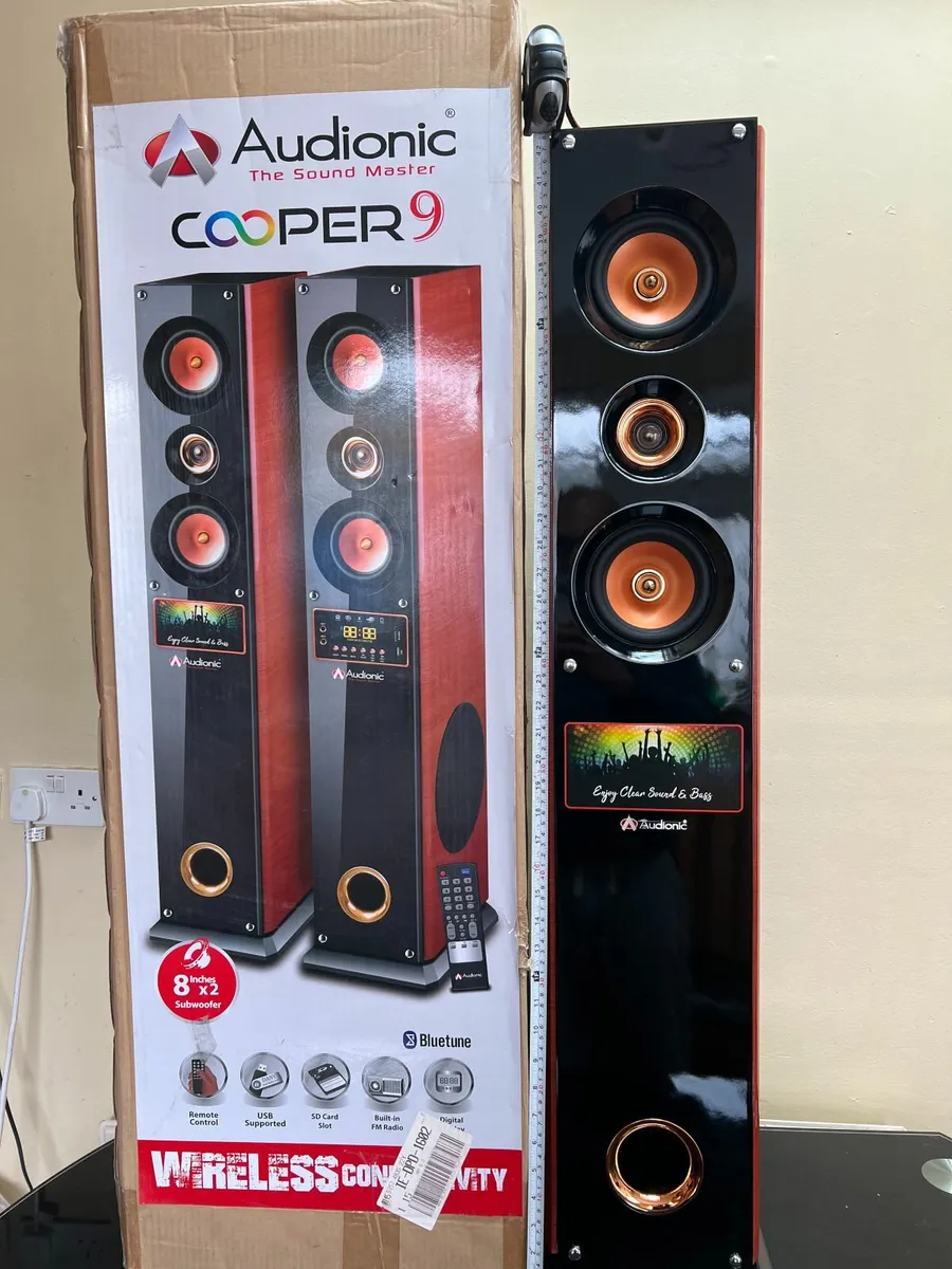 Brand New BT Bluetooth active wooden hifi speaker - Image 4