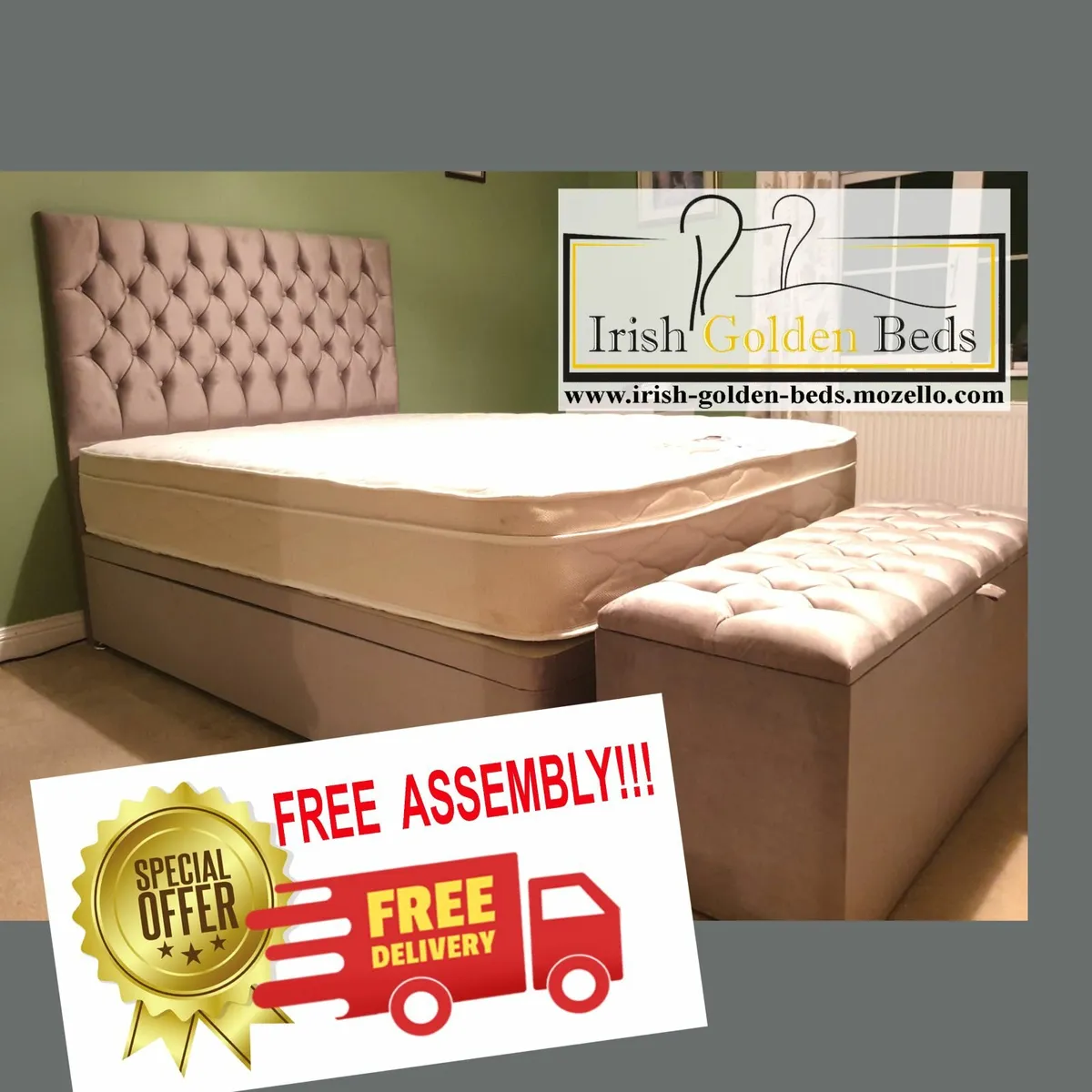 bed frame and headboard, free delivery - Image 3