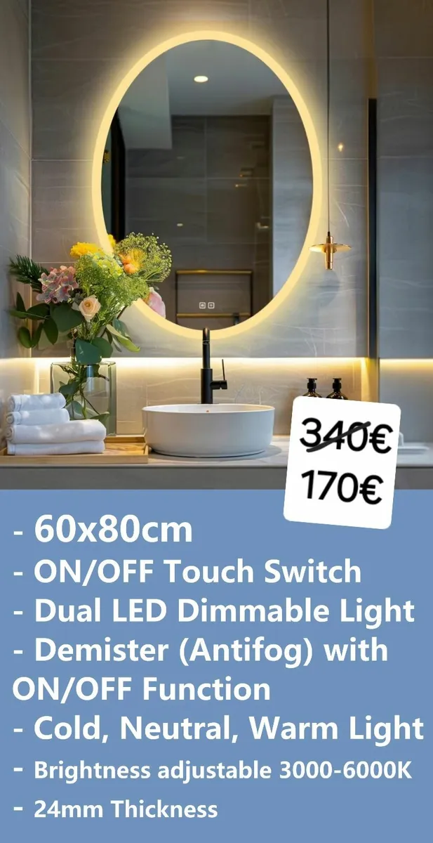 LED Bathroom Vanity Mirror - Image 1