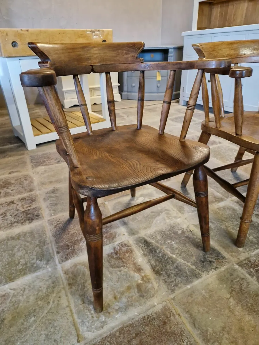Set 4 smokers bow chairs - Image 4